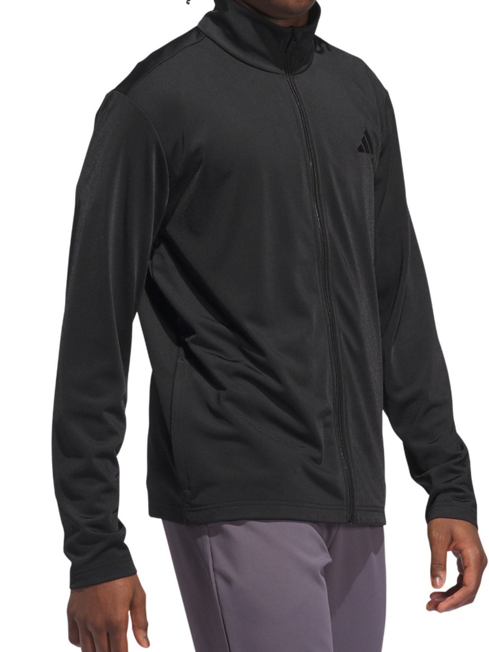 Adidas Tricot Track Jacket Full Zip Two Tone Black Sweatshirt Men 2XL XXL